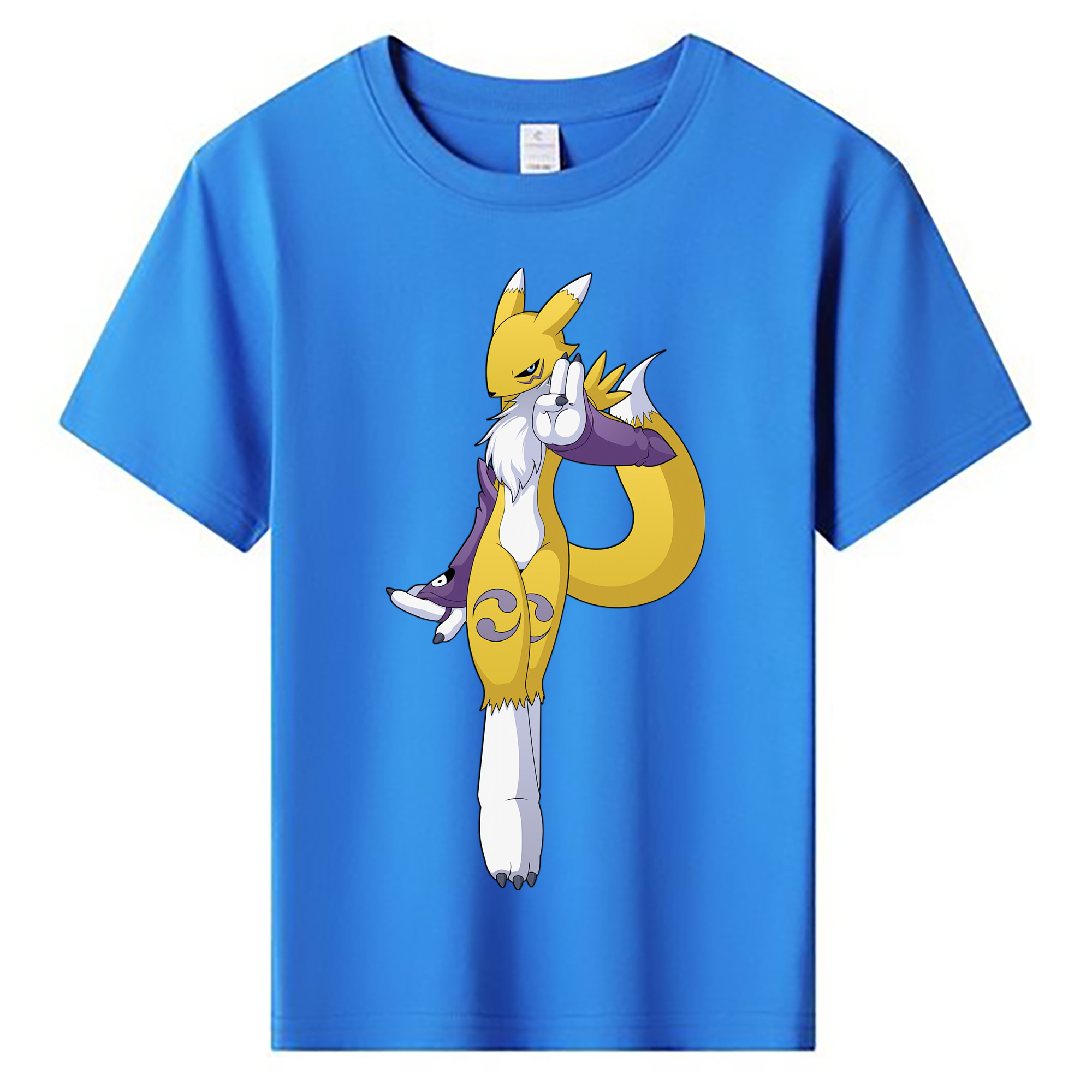 （画像用） Digimon デジタルモンスター/デジモン 綿100％キッズTシャツ（フロントプリント）